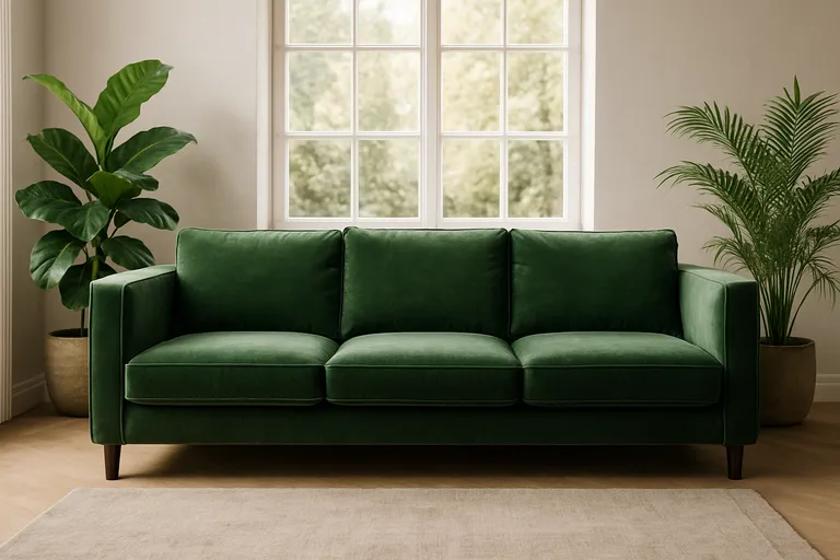 Groene tinten voor een bank